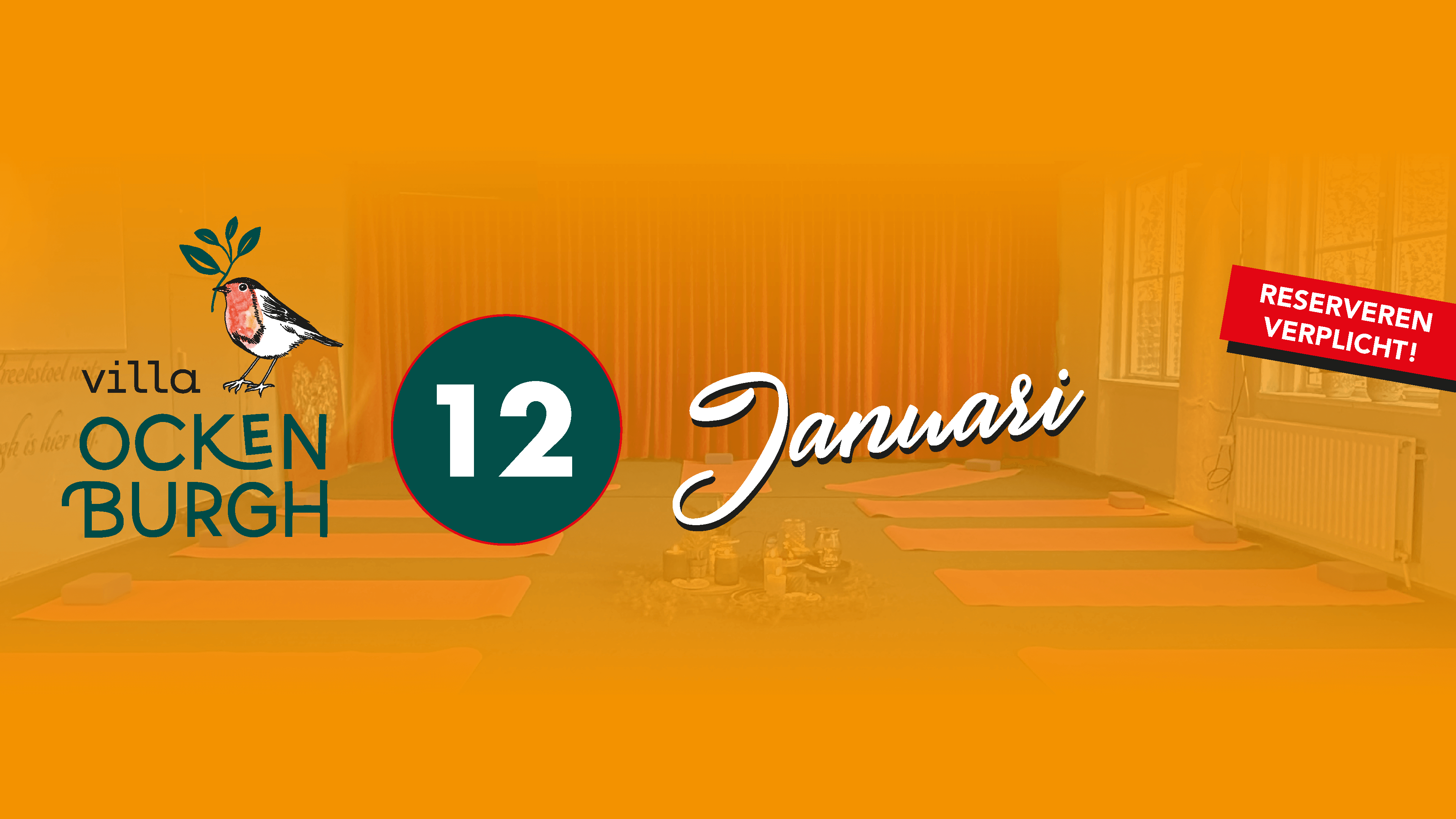 Pilates, yin-yoga en stoelyoga in Villa Ockenburgh op 12 januari 2024.